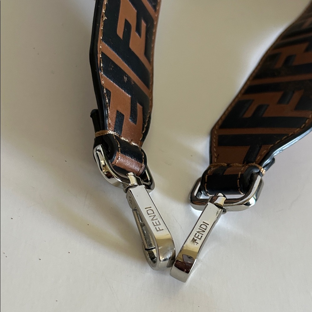 Black and Brown Shoulder Bag with Gold Accents - Picture 15 of 17